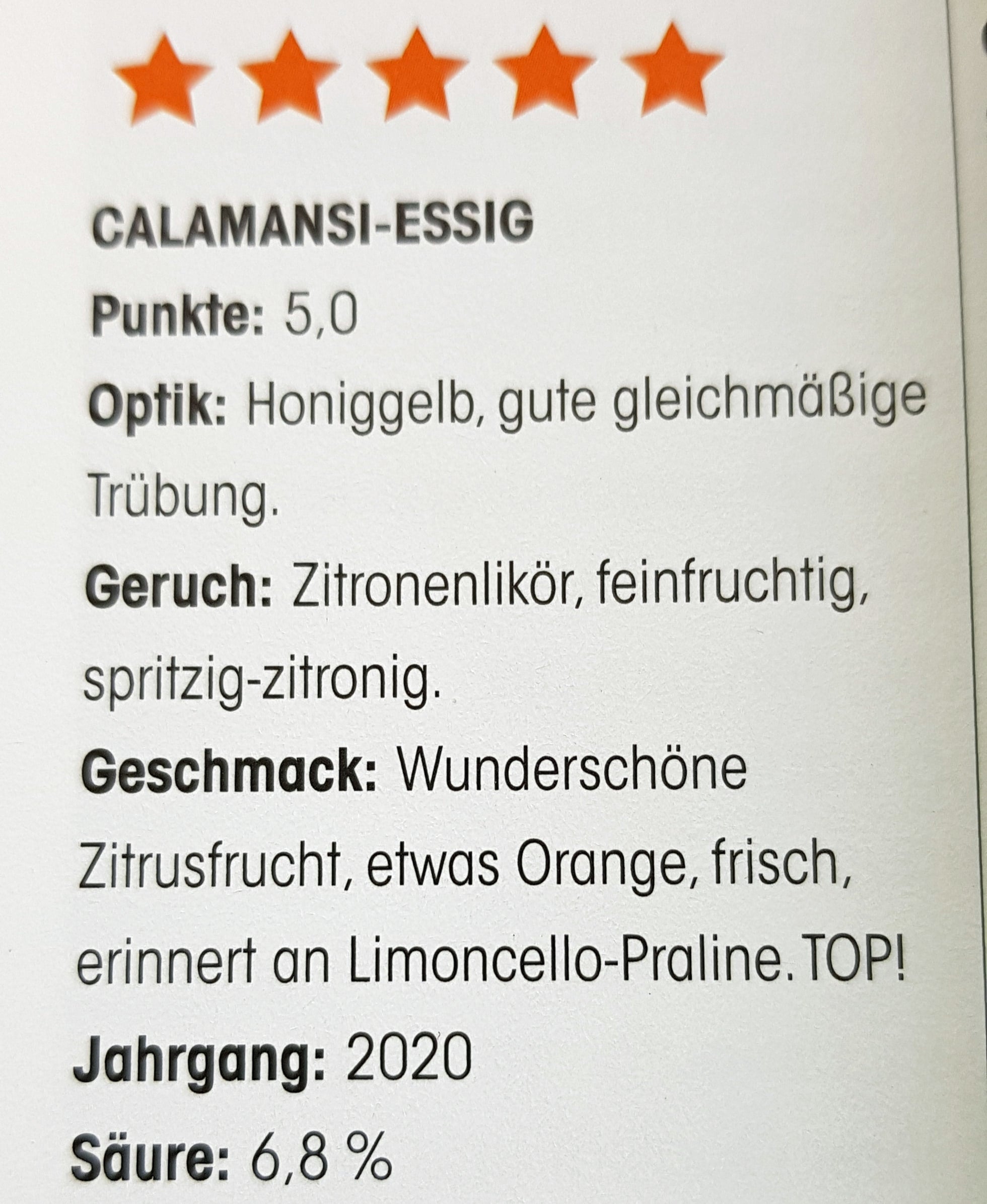 Calamansi Essig Lenz